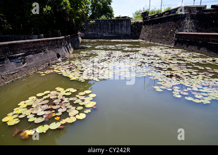 Wasser rund um Fort Santiago in Manila, Philippinen Stockfoto