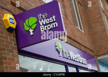 West Brom Bausparkasse Zeichen Stockfoto