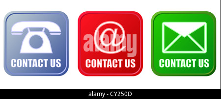 Kontakt-Tasten set Stockfoto