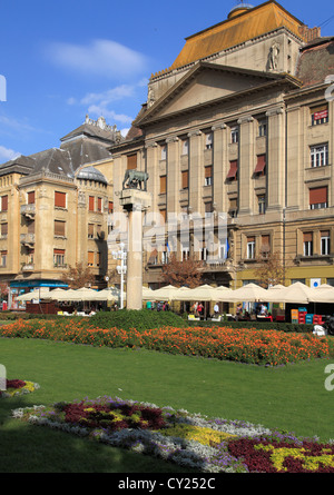 Timisoara, Rumänien Piata Victoriei, Straßenszene, Stockfoto