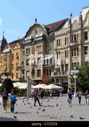 Timisoara, Rumänien Piata Victoriei, Menschen, Stockfoto