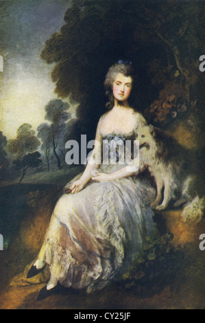 Dieses Gemälde von Thomas Gainsborough, mit dem Titel Mrs. Robinson ("Perdita") befindet sich in der Wallace Collection. Stockfoto