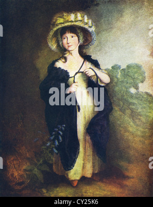 Porträts von Kindern von Gainsborough sind nicht häufig, dieses Gemälde mit dem Titel Miss Haverfield, in der Wallace Collection untergebracht ist Stockfoto