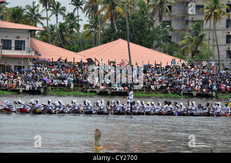 Nehru Trophäe-Regatta findet jedes Jahr in Kerala. Stockfoto