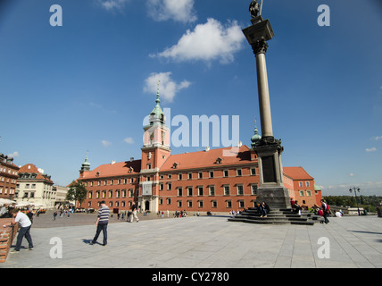 Zygmunt Spalte und Königsschloss, Warschau, Polen Stockfoto