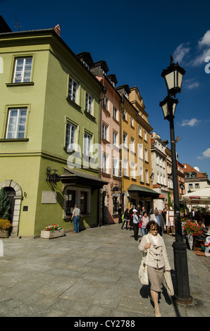 Alte Häuser, Royal Burgplatz, Warschau, Polen Stockfoto