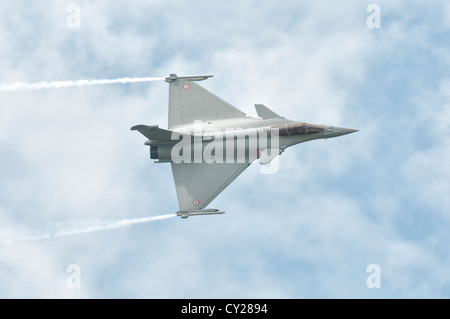 Französische militärische Kampfflugzeuge eine Dassault Rafale der französischen Luftwaffe, zeigt St Dizier an 2012 RIAT Stockfoto