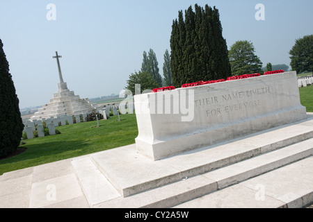 Passchendael ww1 Denkmal Tyne Cot Ieper Ieper Stockfoto