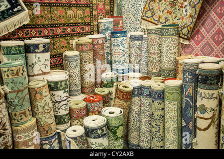 Teppichgeschäft in Tunis Medina, Tunis, Tunesien Stockfoto