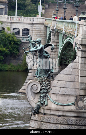 Chekov Brücke Prag Stockfoto