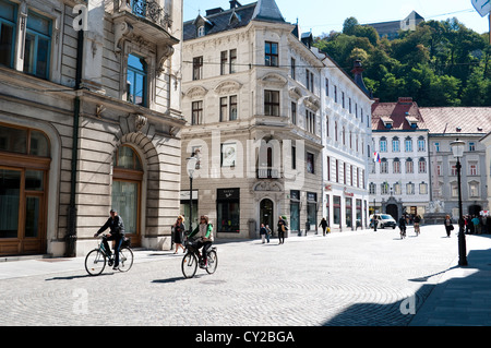 Stritarjeva Straße, Altstadt, Ljubljana, Slowenien Stockfoto