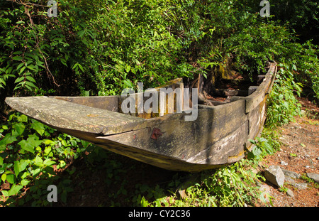 Verfallende Holzboot. Stockfoto
