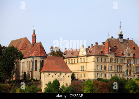 Rumänien, Sighisoara, Skyline, Gesamtansicht, Stockfoto