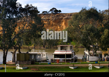 Hausboote Murray River Australien Stockfoto