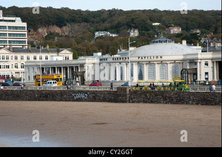 Die Wintergärten-Pavillons am Strand von Weston Super Mare Somerset England UK Stockfoto