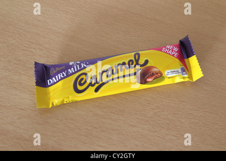 Cadbury es Dairy Milk Caramel Schokoriegel Stockfoto