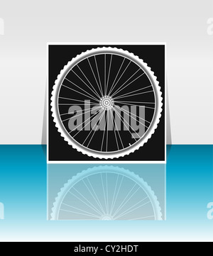 Fahrrad-Rad - Flyer oder Cover-design Stockfoto