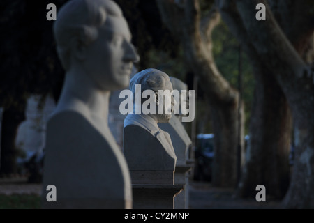 Statuen der Patrioten, Busti dei Patrioti Sul Gianicolo Rom, Roma, photoarkive Stockfoto