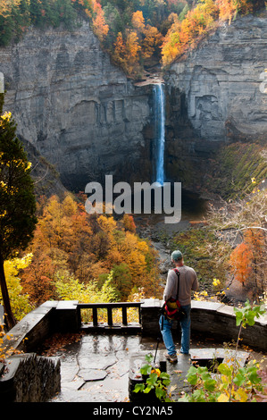 Taughannock Falls State Park oberen fällt, Trumansburg NY USA Stockfoto