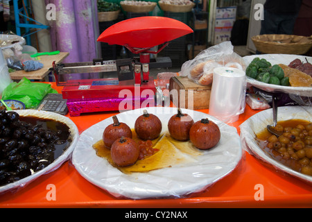 Kandierten Früchten auf Jamaika Markt in Colonia Jamaika im Venustiano Carranza Stadtteil von Mexiko-Stadt Stockfoto