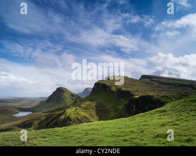 Ein Blick von Trotternish Ridge einen malerischen Ausblick. Stockfoto