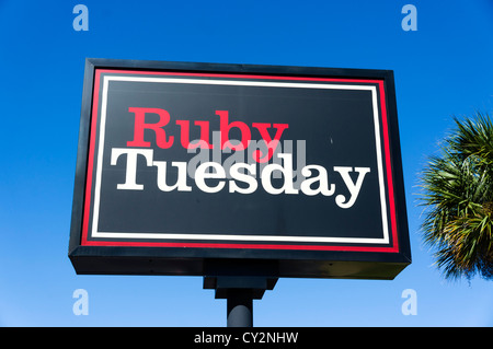 Ruby Dienstag Restaurant Schild, Zentral-Florida, USA Stockfoto