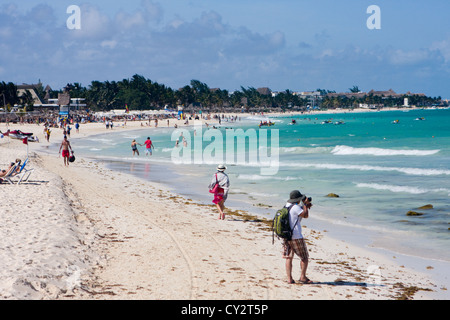 Strand von Playa del Carmen, Mexiko Stockfoto