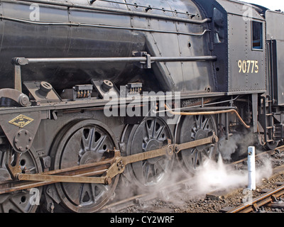 Motor Nr. 90775, gebaut von North British Locomotive Company, Glasgo Dampf. Sheringham Station. Stockfoto