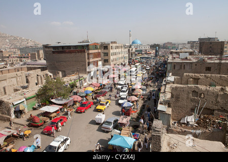 Stadtansicht von Innenstadt von Kabul, Afghanistan Stockfoto