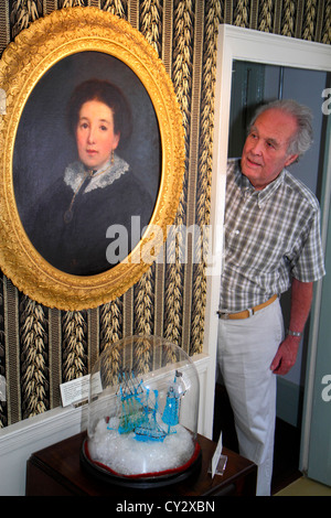 Cape Cod Massachusetts, Neuengland, Chatham, Atwood House Museum, Lokalgeschichte, Ausstellungssammlung, Sammlung, Mann Männer männlicher Erwachsener adu Stockfoto