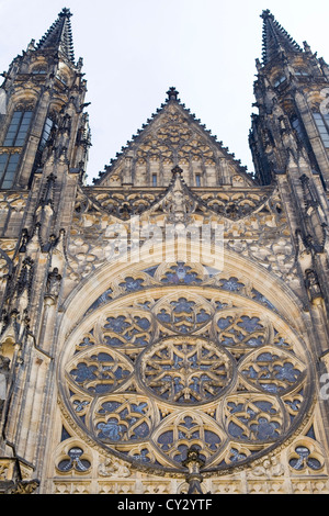 Eine abstrakte Sicht auf die Prager Burg in Prag Tschechische Republik Stockfoto