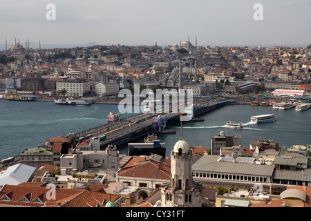 Blick vom Galataturm, Istanbul Stockfoto