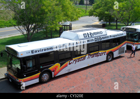 Boston Massachusetts, South Boston, JFK/UMass Station, MBTA, T, Rote Linie, U-Bahn, Zug, Zug, Bustransfer, JFK Library, Passagierbeförderung, Hybrid, MA120821034 Stockfoto