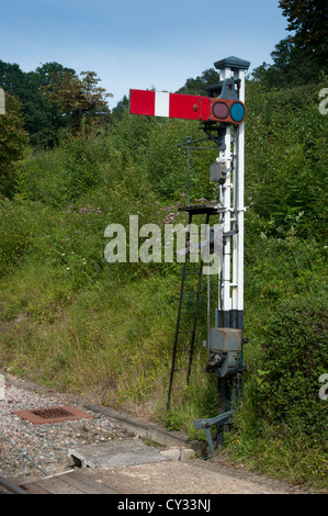 Ein British Railway unteren Quadranten Semaphore Stopp-signal Stockfoto