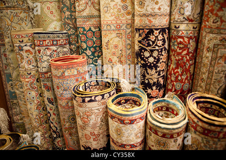 Design exportieren Shop Teppich Teppich Shop Thread Handwerker Stockfoto