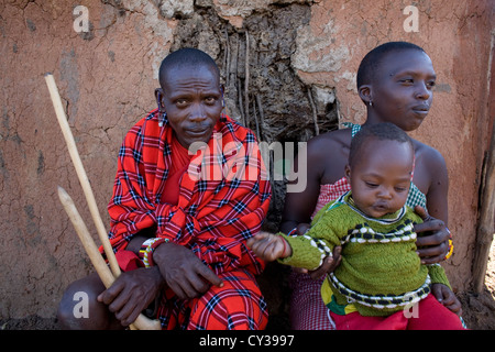 Massai-Stamm in Kenia Stockfoto