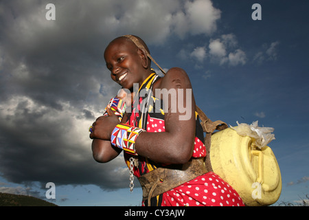 Massai-Stamm in Kenia Stockfoto