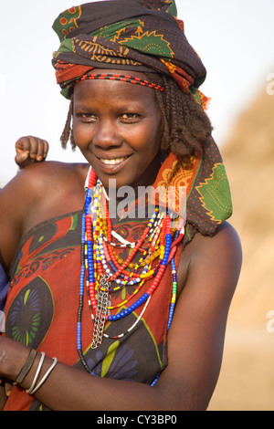 Frau des Stammes Erbore, Omo River Valley, Äthiopien Stockfoto