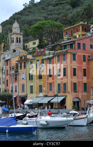 Portofino Hafen, Portofino, Genua, Nord-Italien. Stockfoto