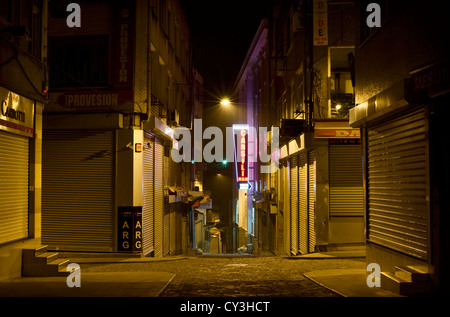 Leeren Straßen von Istanbul bei Nacht Stockfoto