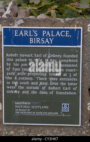 Earl es Palace, Birsay, Orkney, Schottland Stockfoto