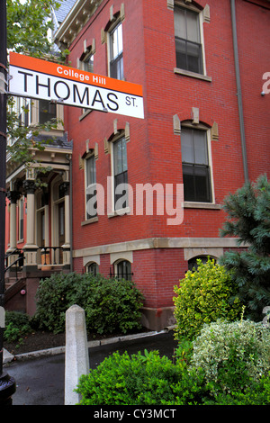 Rhode Island Providence, College Hill, Thomas Street, Eigentumswohnung Wohnapartments Gebäude Gebäude Gehäuse, RI120818035 Stockfoto