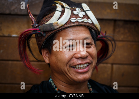 Ein Portrait eines Mannes aus Naga Hill Tribe Menschen, Nord-Thailand, Thailand, Asien Stockfoto