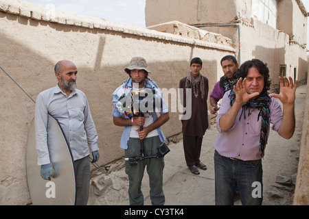 Filmset in Kabul für die neue Produktion: "Nachbarn". Stockfoto