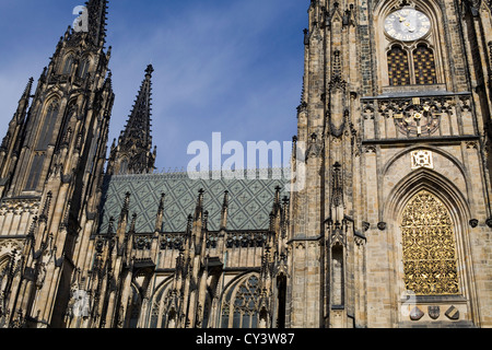 Eine abstrakte Sicht auf die Prager Burg in Prag Tschechische Republik Stockfoto