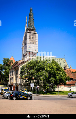 Die Kathedrale in Zagreb in der Restaurierung Stockfoto