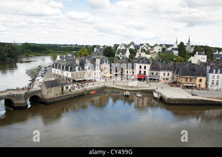 Blick auf den Hafen von St. Goustin, Port d ' Auray, Auray, Morbihan, Bretagne, Frankreich Stockfoto