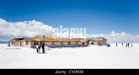 Hotel de Sal Playa Blanca, Salar de Uyuni, Potosi, Bolivien Stockfoto