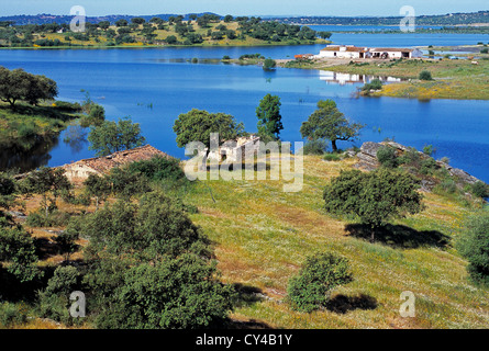 Barragem de Alqueva, Alentejo, Portugal zu tun Stockfoto