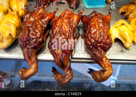 Fleischmarkt in Hongkong, China Stockfoto